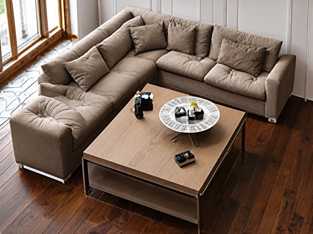 Cozy living room with sectional sofa